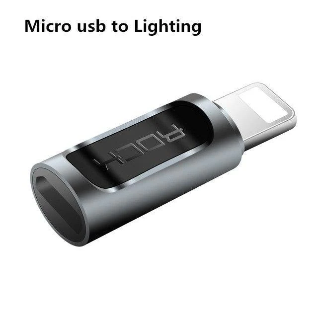 ROCK Telefon Adapter Typ-c Micro zu Lade für iPhone 6 7 8 X Ladegerät Adapter 2.4 EINE Schnelle Lade kabel Adapter für iPad iPod