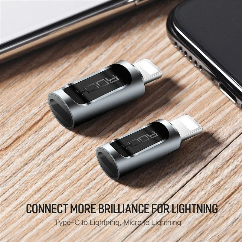ROCK Telefon Adapter Typ-c Micro zu Lade für iPhone 6 7 8 X Ladegerät Adapter 2.4 EINE Schnelle Lade kabel Adapter für iPad iPod