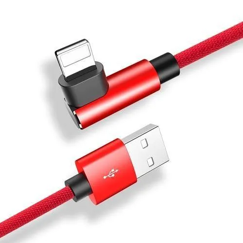 ROCK L-förmiges USB-Handykabel für iPhone X 8 7 6 6S Plus SE 5 iPad Air Mini Schnellladegerät Daten-Handykabel