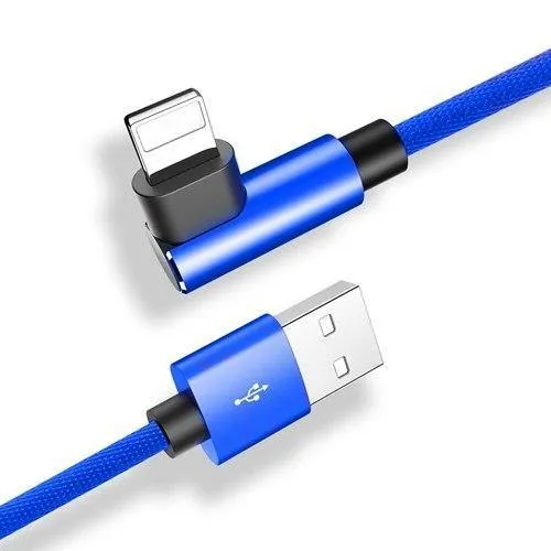 ROCK L-förmiges USB-Handykabel für iPhone X 8 7 6 6S Plus SE 5 iPad Air Mini Schnellladegerät Daten-Handykabel