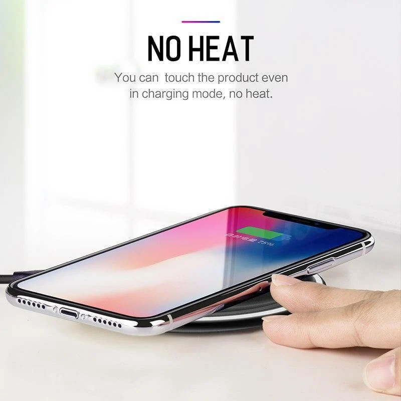 ROCK Für iPhone Samsung Drahtlose Ladegerät, 10W Desktop Smartphone Qi Drahtlose Ladegerät Für iPhone X Galaxy S8 Hinweis 8 WPC FOD