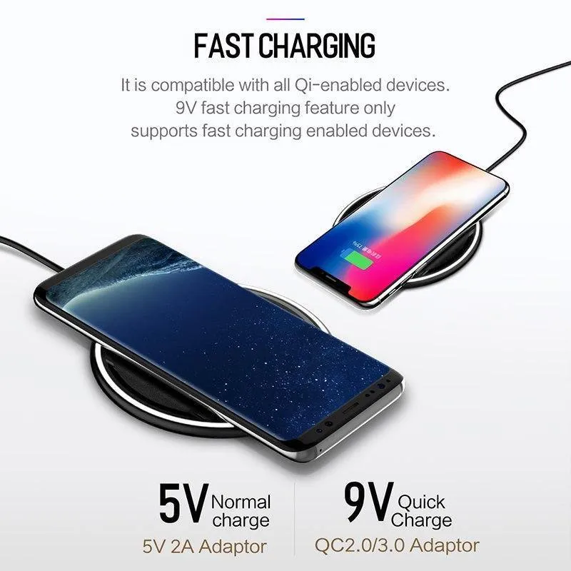 ROCK Für iPhone Samsung Drahtlose Ladegerät, 10W Desktop Smartphone Qi Drahtlose Ladegerät Für iPhone X Galaxy S8 Hinweis 8 WPC FOD