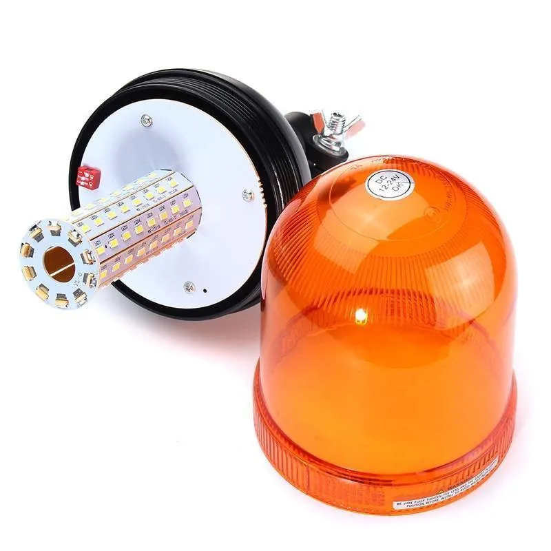 DC 12V-24V 80 LED-Blinkblitzleuchte, Notfallwarnleuchte, bernsteinfarbene Lampe, Ampel, Verkehrssicherheit