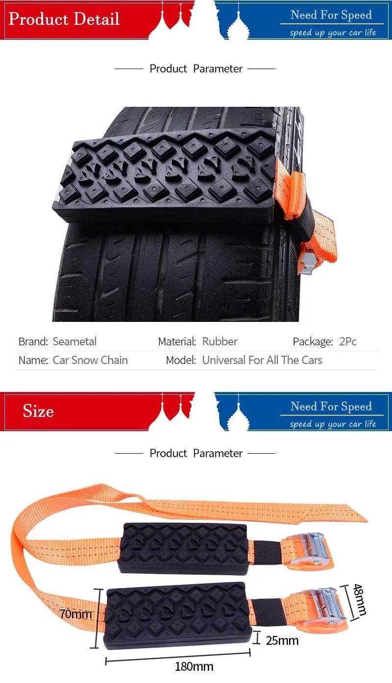 2 stücke Auto Schnee Ketten Gummi Schnee Ketten Universal Auto Anzug Reifen Winter Fahrbahn Sicherheit Auto Reifen Ketten Schnee Klettern schlamm Boden