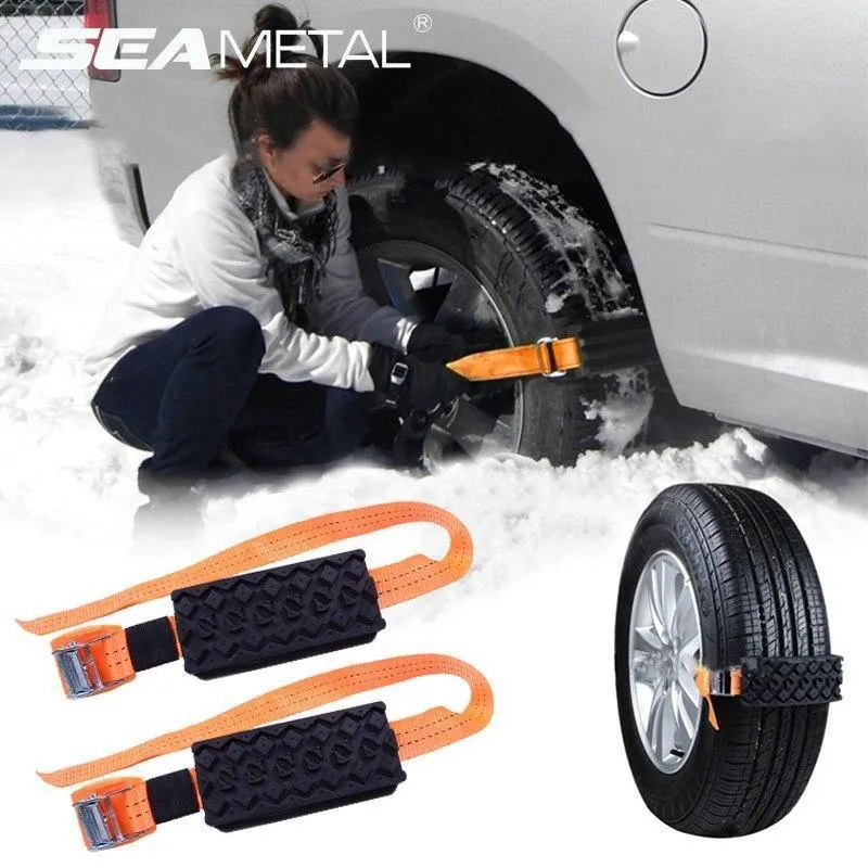 2 stücke Auto Schnee Ketten Gummi Schnee Ketten Universal Auto Anzug Reifen Winter Fahrbahn Sicherheit Auto Reifen Ketten Schnee Klettern schlamm Boden