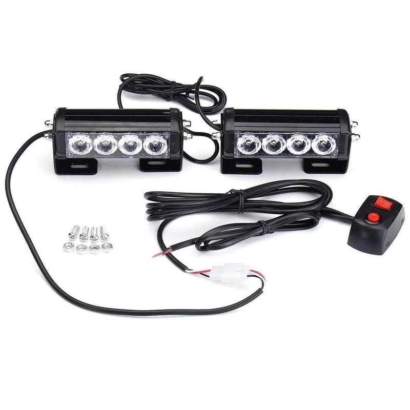 Notfall-Blitzlichtleiste, 8 LEDs, Warnleuchte, Ampel, Verkehrssicherheit
