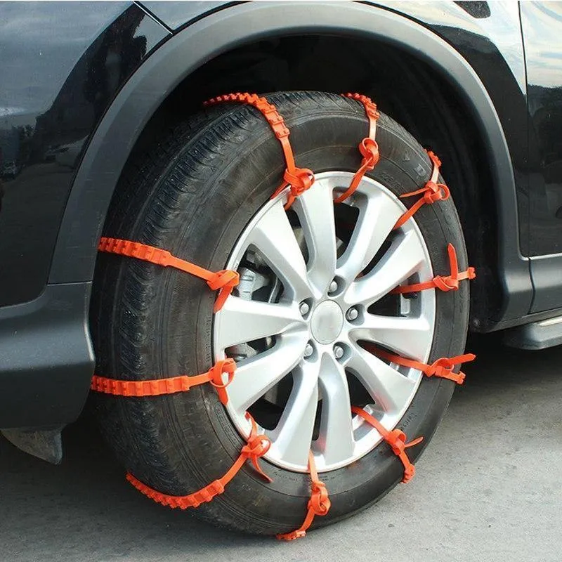 10x Autoreifen Reifengürtel Schneeketten Universal Mini Nylon Winterräder Rutschfestes Auto Rutschhemmend Straßenverkehrssicherheit im Freien