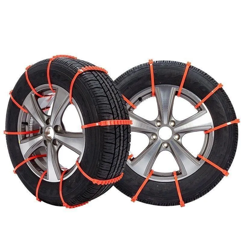 10x Autoreifen Reifengürtel Schneeketten Universal Mini Nylon Winterräder Rutschfestes Auto Rutschhemmend Straßenverkehrssicherheit im Freien