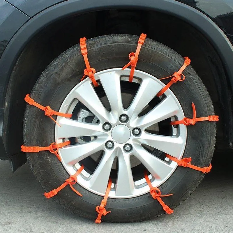 10x Autoreifen Reifengürtel Schneeketten Universal Mini Nylon Winterräder Rutschfestes Auto Rutschhemmend Straßenverkehrssicherheit im Freien
