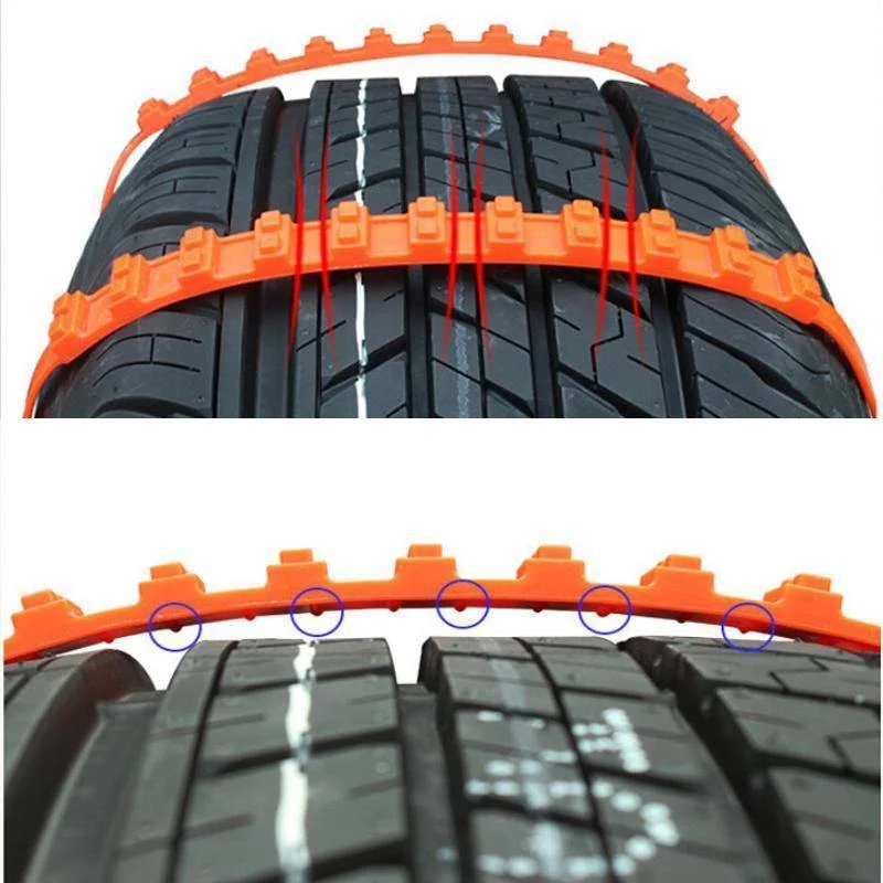 10x Autoreifen Reifengürtel Schneeketten Universal Mini Nylon Winterräder Rutschfestes Auto Rutschhemmend Straßenverkehrssicherheit im Freien