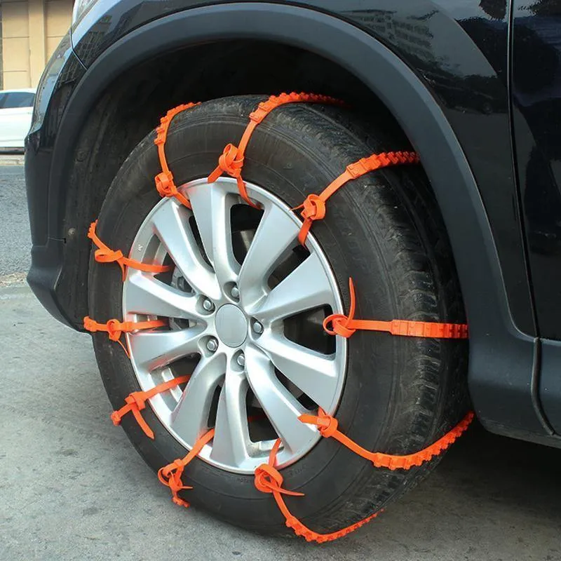 10x Autoreifen Reifengürtel Schneeketten Universal Mini Nylon Winterräder Rutschfestes Auto Rutschhemmend Straßenverkehrssicherheit im Freien