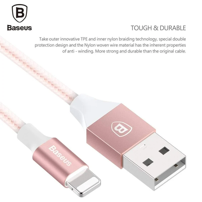 Baseus USB-Kabel für iPhone XS Max XR X 8 7 6 6s Plus 5 5S SE iPad Air Mini Schnellladeladegerät Datenkabel Handykabel
