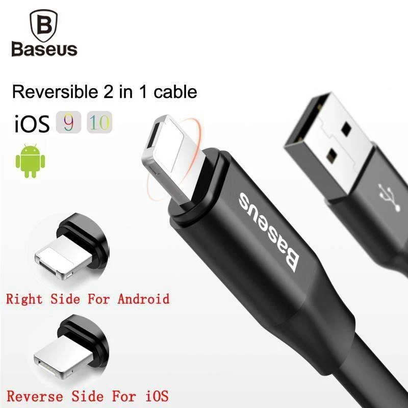 Baseus Reversible Micro USB Kabel Für iPhone X 8 7 6 6s 5 s Android Für Samsung HTC LG Schnelle daten Sync Ladegerät Handy Kabel