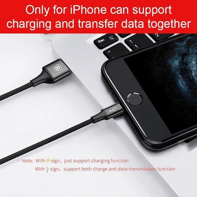 Baseus 3 in 1 USB-Kabel für iPhone Xs Max Xr X 8 7 6 6s 5 5s SE Charing Ladegerät Micro USB-Kabel für Samsung Xiaomi Android-Telefon