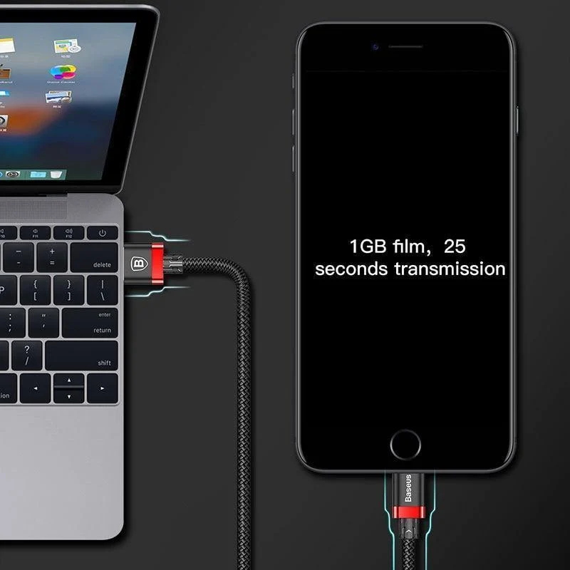 Baseus USB-Kabel für iPhone Xs Max Xr X 8 7 6 6s 5 5s se iPad Air Mini Schnelllade-Ladegerät Kabel Handykabel