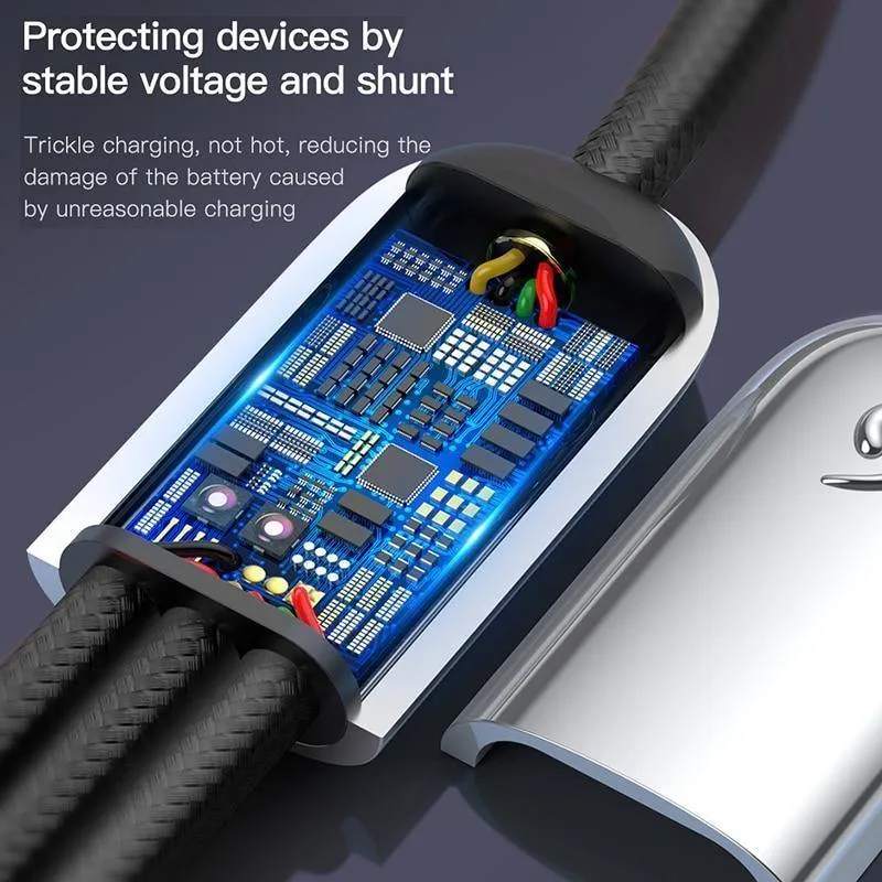 Baseus USB-Kabel für iPhone Xs Max X Xr 3 in 1 Micro-USB-Kabel Schnellladekabel USB Typ C Typ-C-Kabel Handykabel