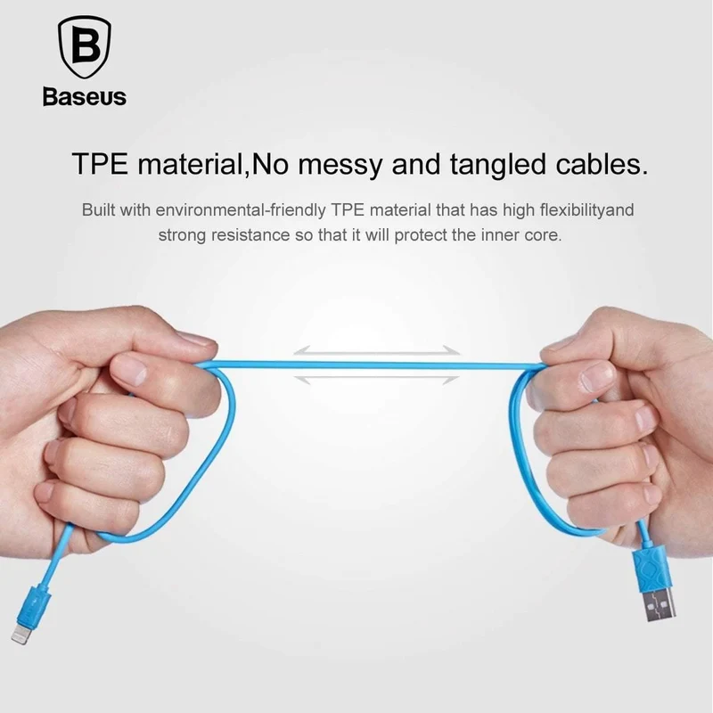 Baseus USB-Kabel für iPhone Xs Max Xr X 8 7 6 6S 5 5S SE iPad mini Ladeladegerät Kabeladapter Datenkabel für Mobiltelefone