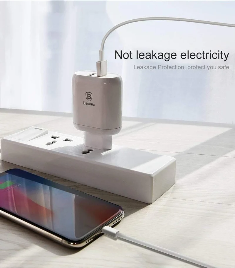 Baseus 23W Quick Charge 3.0 USB-Ladegerät für iPhone Samsung Xiaomi QC3.0 5V/3A Schnelllade-EU-Reisewand-Handyladegerät