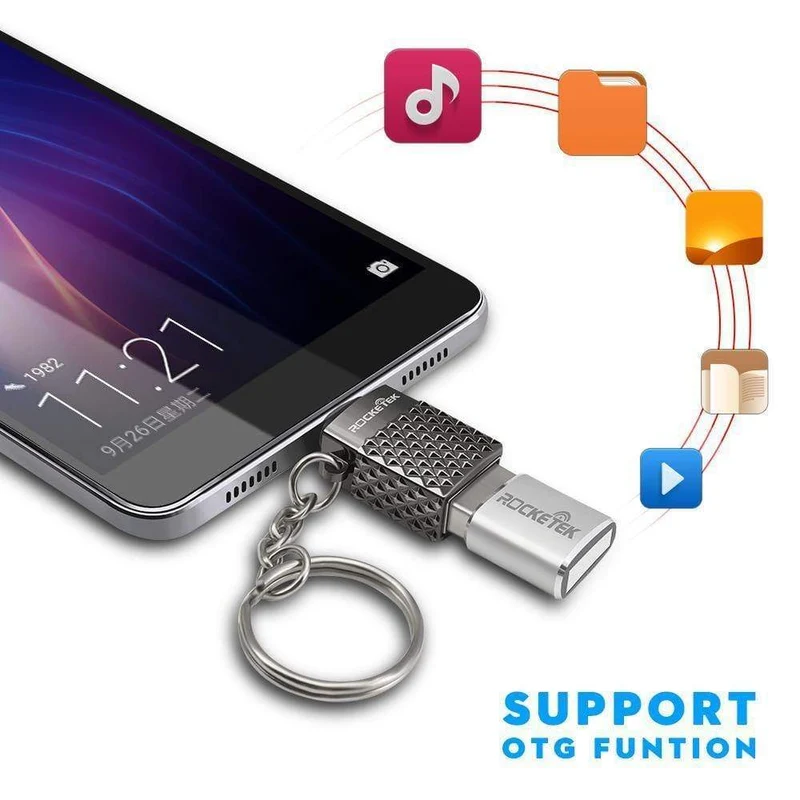 Rocketek hochwertige USB 3.0 zu Typ C OTG Adapter Alumium Phone Typ C Zubehör Anschluss für Xiaomi Oneplus LG Nexus 5X / 6P
