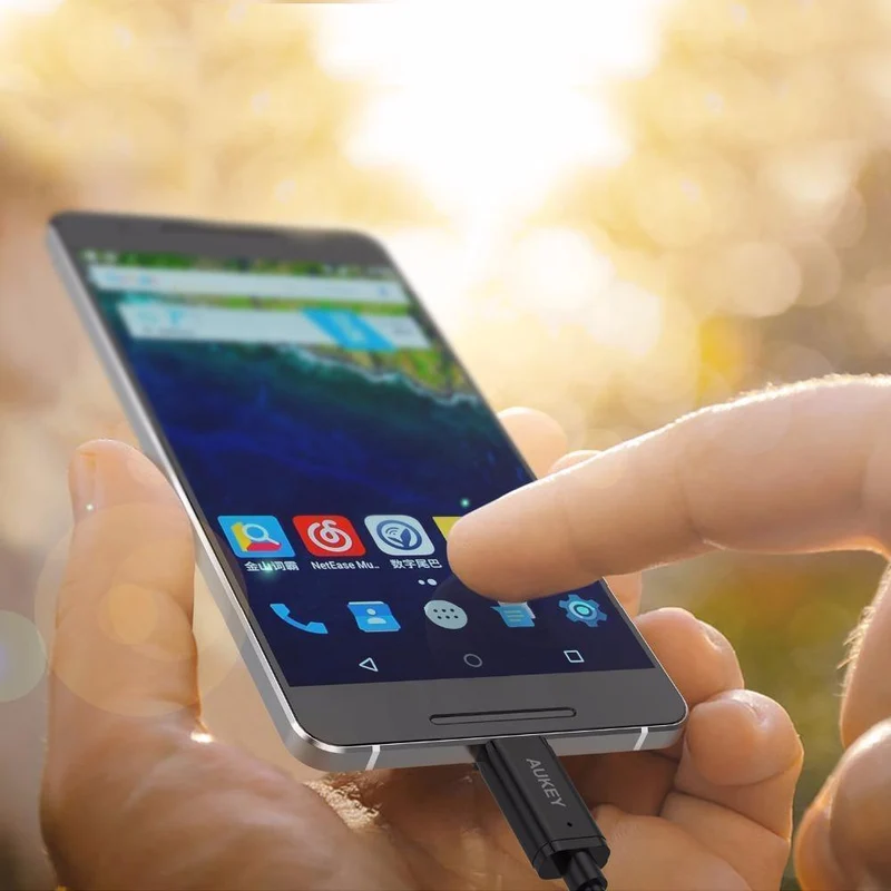 3 Stück AUKEY Schnellkabel Micro-USB-Typ-C-Kabel QC 2.0/3.0 USB-Telefonkabel Android-Kabel USB-C-Datenübertragung Ladetelefon-Adapter