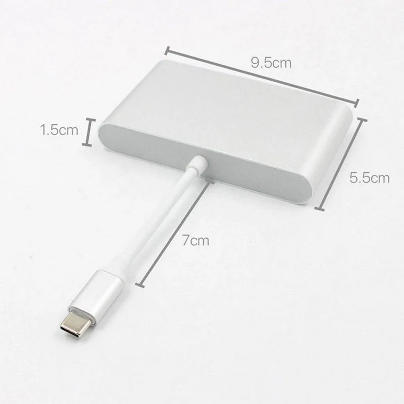 Universal Typ-C zu HDMI 4K + RJ45 Gigabit Ethernet + USB 3.1 Typ C Hub Adapter Stecker Combo Handy Adapter Zubehör