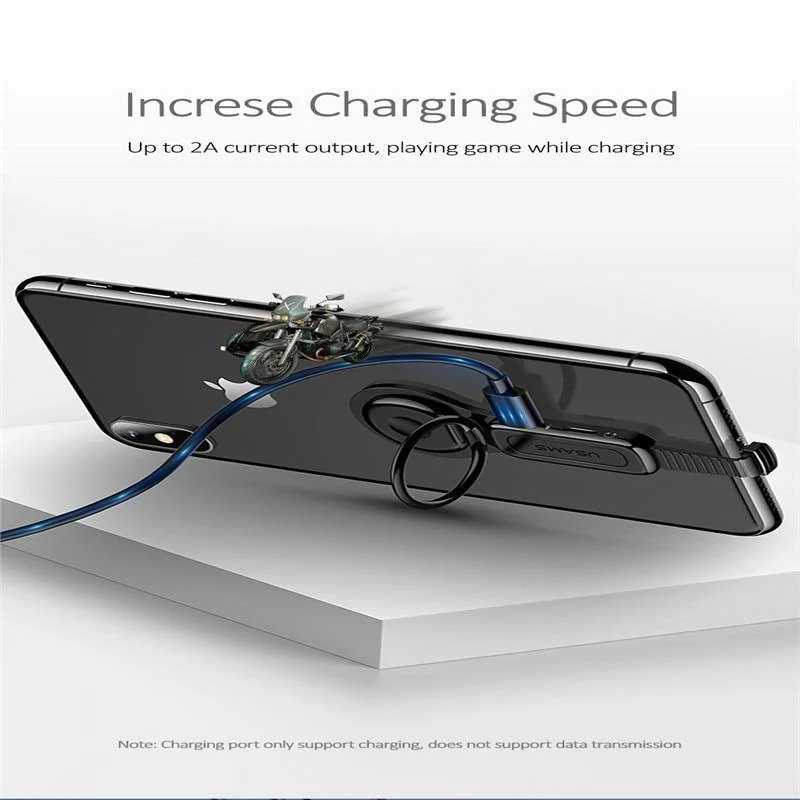 Dual für Blitzringhalterung Adapter USAMS 3.5mm Audio- und Ladegerät Telefonhalterung 2A Schnellladeadapter OTG für iPhone iOS