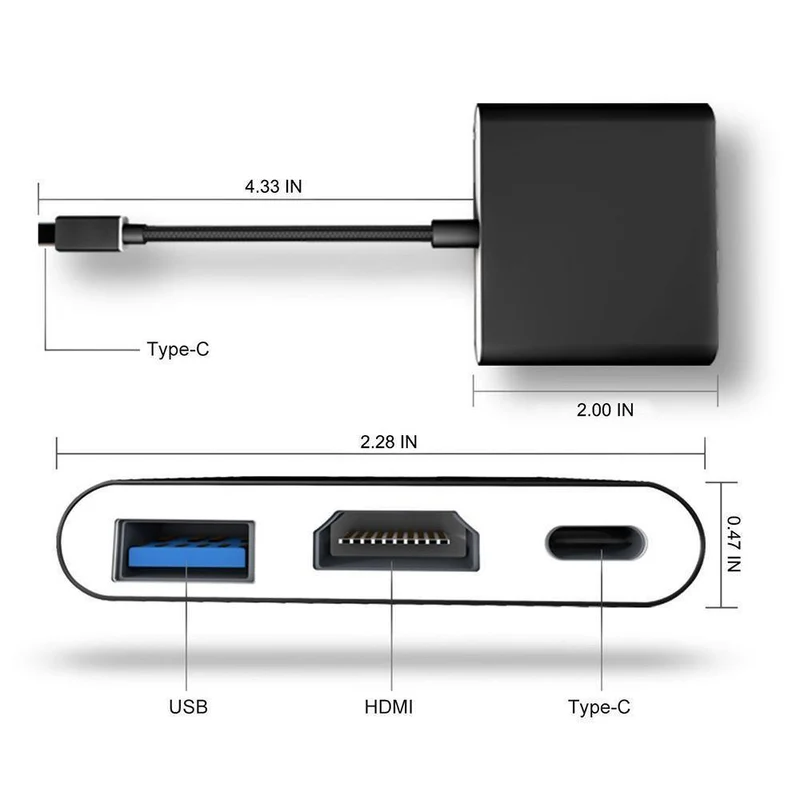HDMI Typ C Adapter für Nintend Switch Hub USB-C auf HDMI Mini Switch Dock Station HD Transfer für MacBook Xiaomi Laptoptelefone
