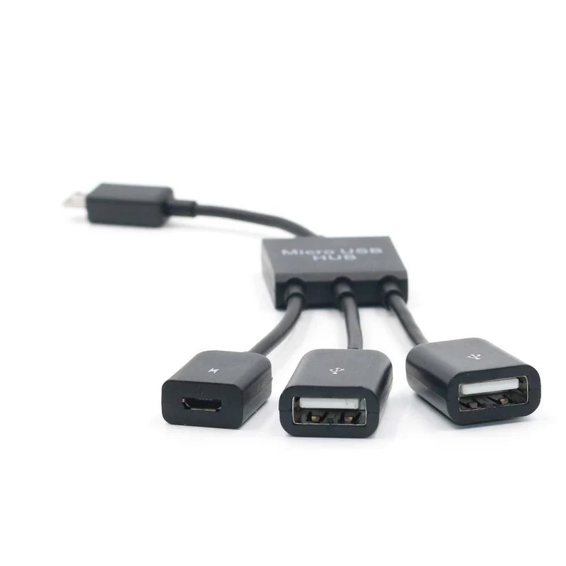 Neue 3 Ports Micro USB OTG Kabel Ladegerät Datentransfer HUB Kabel Adapter Konverter Für Mobiltelefone Tablet