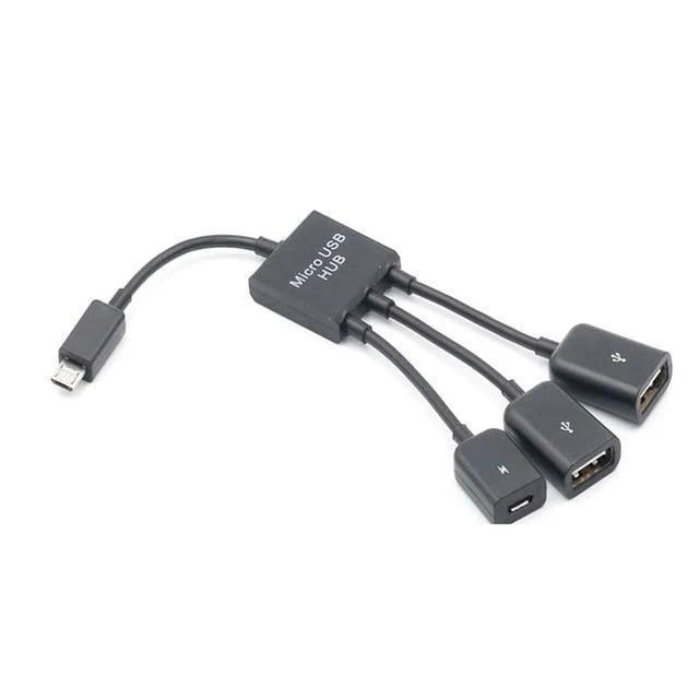 Neue 3 Ports Micro USB OTG Kabel Ladegerät Datentransfer HUB Kabel Adapter Konverter Für Mobiltelefone Tablet