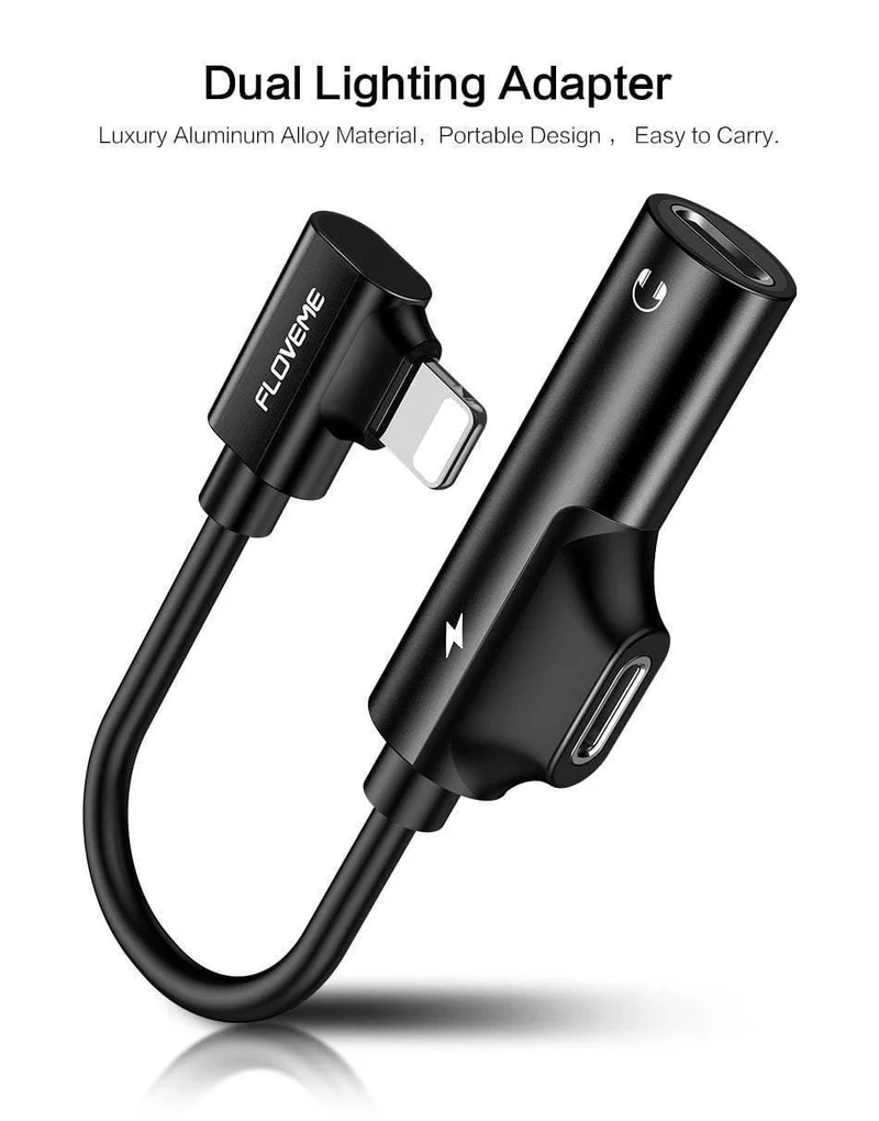 2 in 1 Für Lightning Audio Adapter Ladekonverter Für iPhone X Xs 7 8 XR Ladebuchse Splitter Kopfhörer USB Adapter