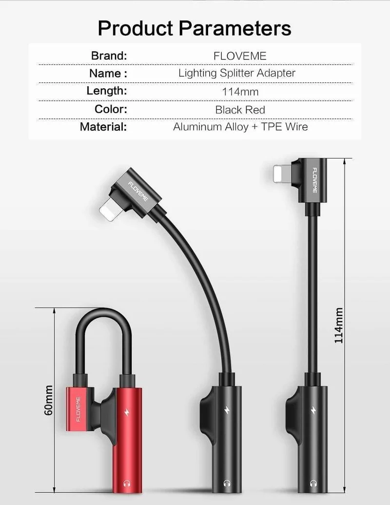 2 in 1 Für Lightning Audio Adapter Ladekonverter Für iPhone X Xs 7 8 XR Ladebuchse Splitter Kopfhörer USB Adapter