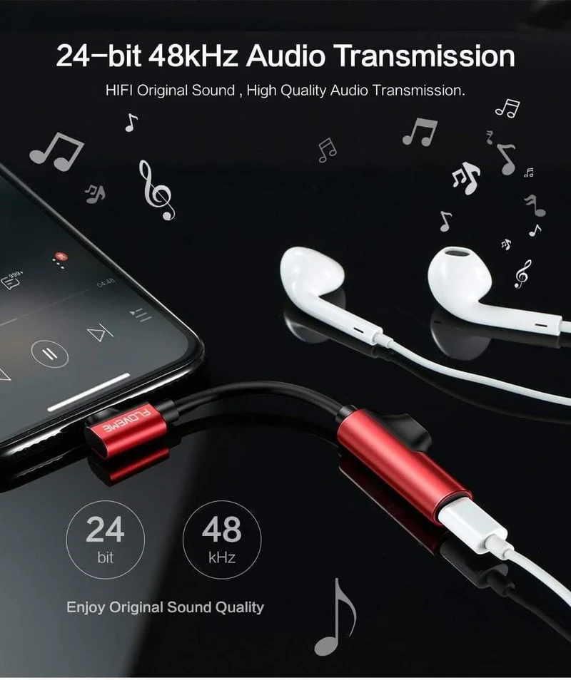 2 in 1 Für Lightning Audio Adapter Ladekonverter Für iPhone X Xs 7 8 XR Ladebuchse Splitter Kopfhörer USB Adapter