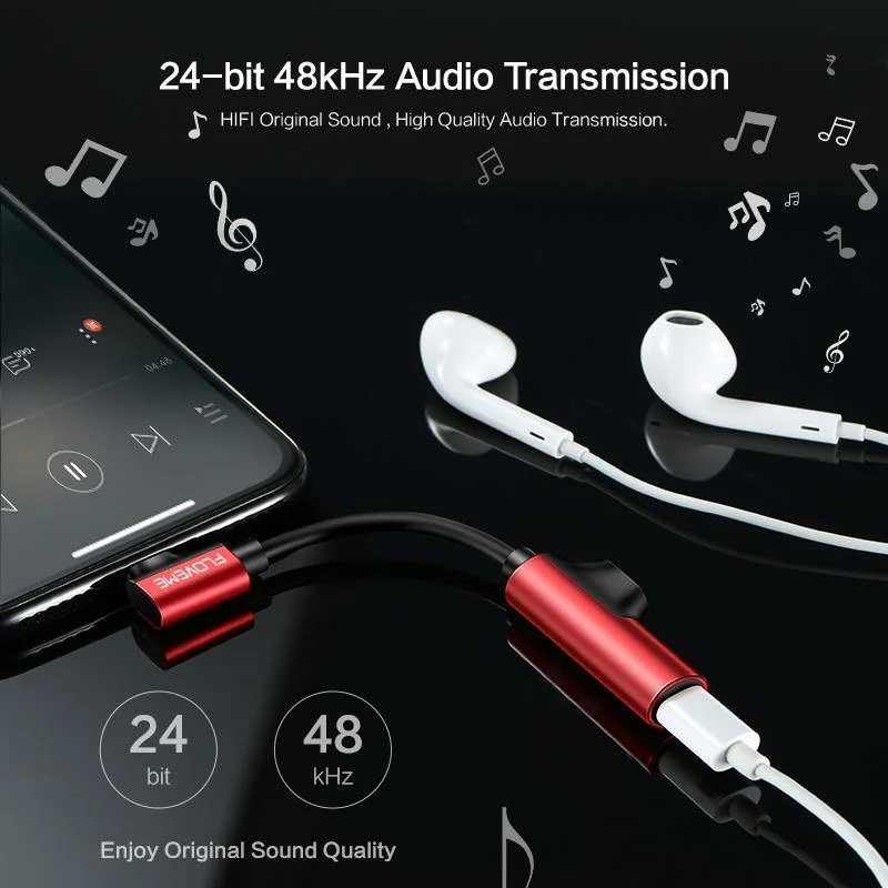 2 in 1 Für Lightning Audio Adapter Ladekonverter Für iPhone X Xs 7 8 XR Ladebuchse Splitter Kopfhörer USB Adapter