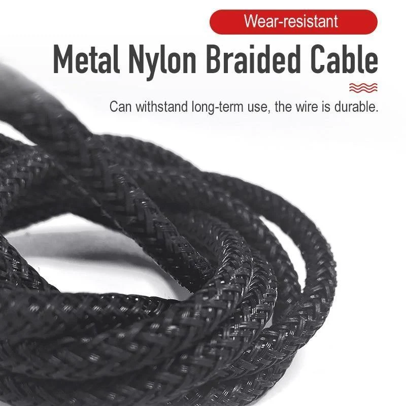 ROCK Metal Micro-USB-Kabel 2.4A für Samsung Xiaomi Redmi Note 5 Pro LG USB Nylon geflochten Schnellladedaten Ladetelefonladegerät