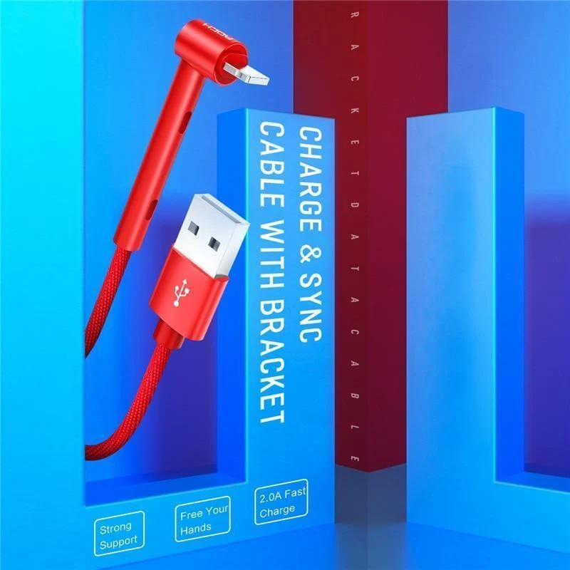 ROCK Metall USB Kabel Halter für iPhone XS Max Ladegerät USB Daten Kabel für iPhone X 8 7 6 6s Plus Ladekabel Telefon Adapter