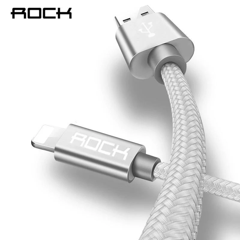 ROCK Kabel für IPhone IOS 11 10 9 für schnelle Ladegerät Beleuchtung auf USB-Kabel Ladekabel 0.2 m 1.0 m 1.8 m 3 m 2.1 A für Mobiltelefon