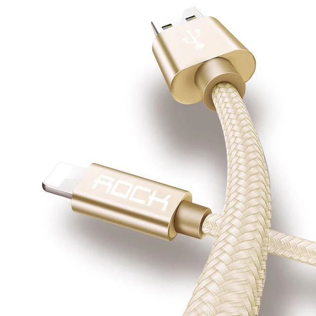 ROCK Kabel für IPhone IOS 11 10 9 für schnelle Ladegerät Beleuchtung auf USB-Kabel Ladekabel 0.2 m 1.0 m 1.8 m 3 m 2.1 A für Mobiltelefon