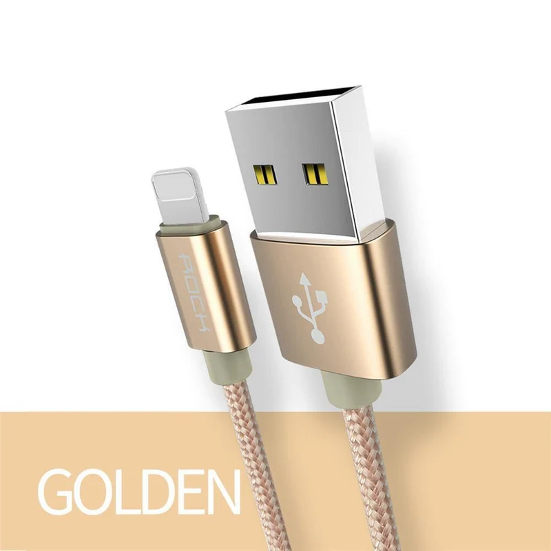 ROCK Kabel für IPhone IOS 11 10 9 für schnelle Ladegerät Beleuchtung auf USB-Kabel Ladekabel 0.2 m 1.0 m 1.8 m 3 m 2.1 A für Mobiltelefon