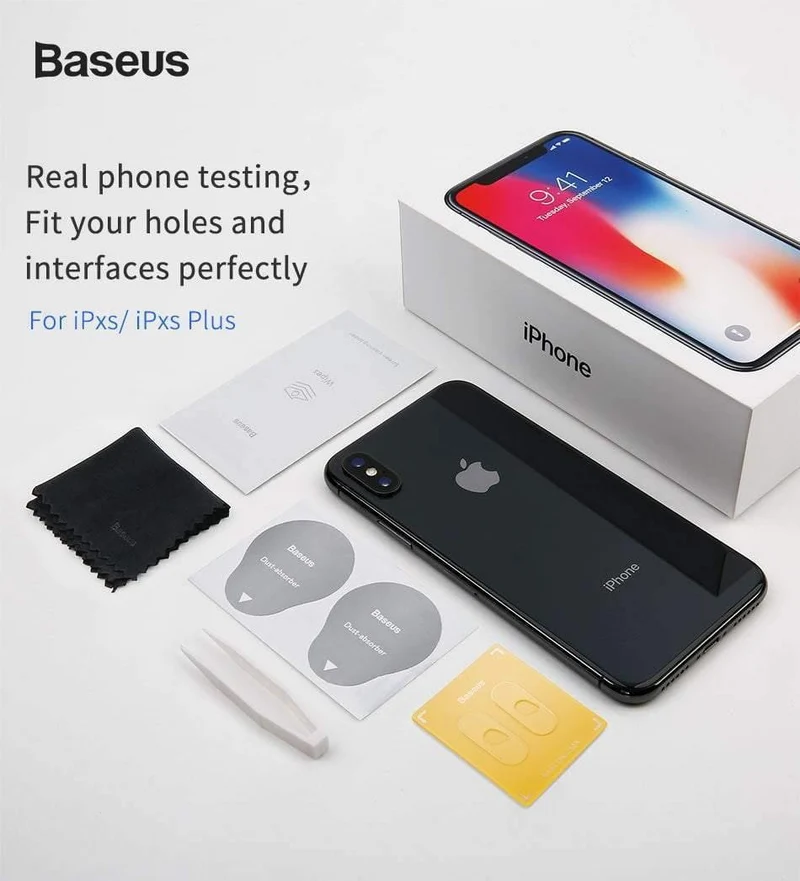 Baseus Gehärtetes Glas für das Rückkameraobjektiv des iPhone Xs Xs Max Kameraobjektiv-Schutzglasfolie für das iPhone Xs Xs Max 2018 9H Glas