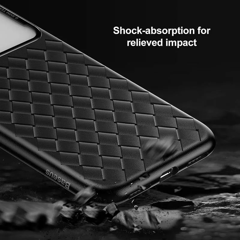 Baseus Grid Pattern Hülle für iPhone Xs Max Luxus Silikon + Hartglas Hülle für iPhone Xs Xs Max XR 2018 Telefonzubehör