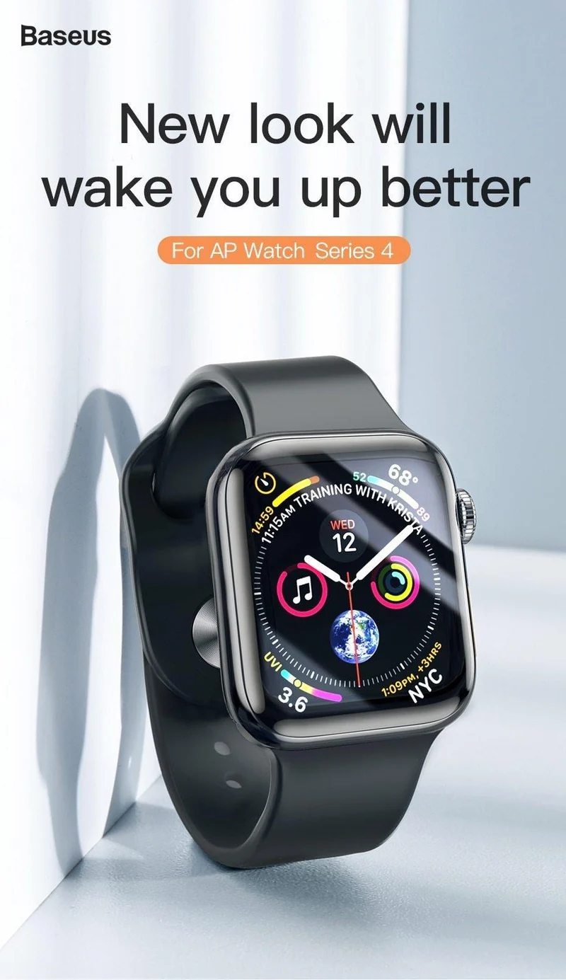 Baseus 0.3 mm Schutzglas für Apple Watch 4, vollständige Abdeckung, gehärtetes Glas für iWatch 4, Displayschutz, kratzfeste Folie 9H