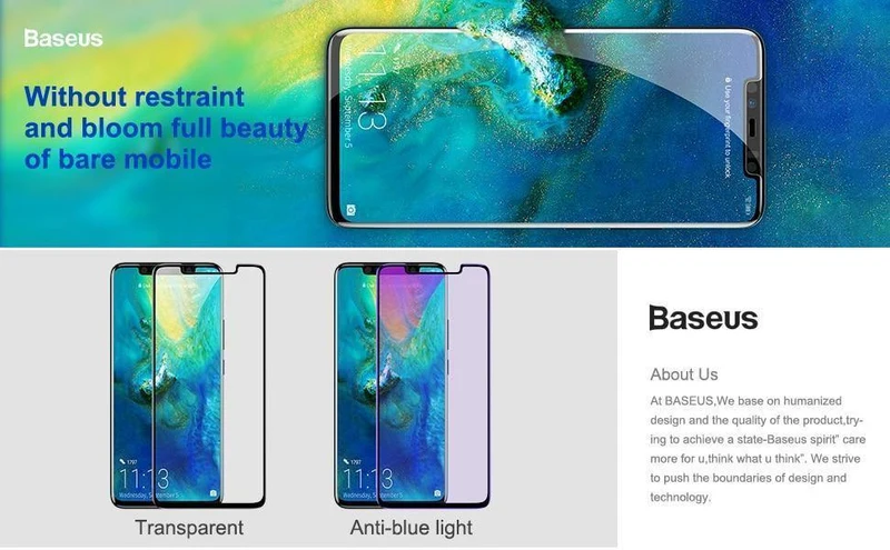Baseus Schutzglas für Huawei Mate 20 20 Pro Displayschutz 3D-Oberfläche Volle Abdeckung aus gehärtetem Glas für Huawei Mate 20