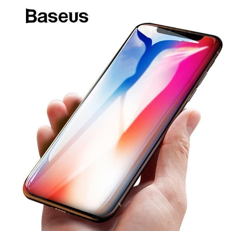 Baseus 0.15 mm Displayschutzfolie für iPhone X gehärtetes Glas, ultradünn, 9H, kratzfestes Schutzglas für iPhone X-Frontfolie