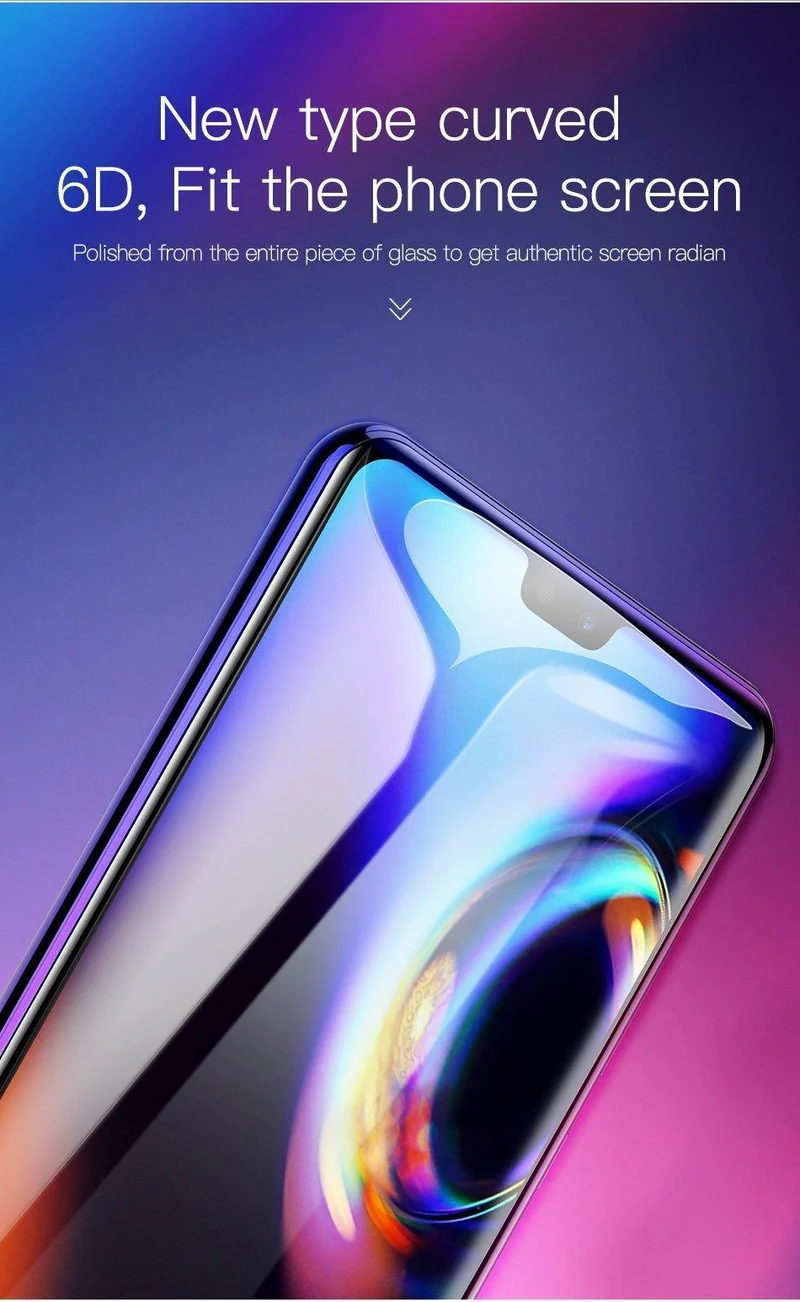 Baseus 0.3 mm 3D-Oberfläche, vollständige Abdeckung, Displayschutzfolie für Huawei P20 P20 Pro, gehärtetes Glas, 9H, Schutzglas für Huawei P20