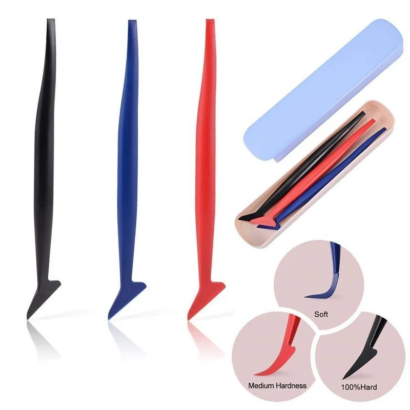 3pcs Universal Auto Vinyl Wrap Tuck Tools Dichtung Micro Rakel für Window Tint Anwendung