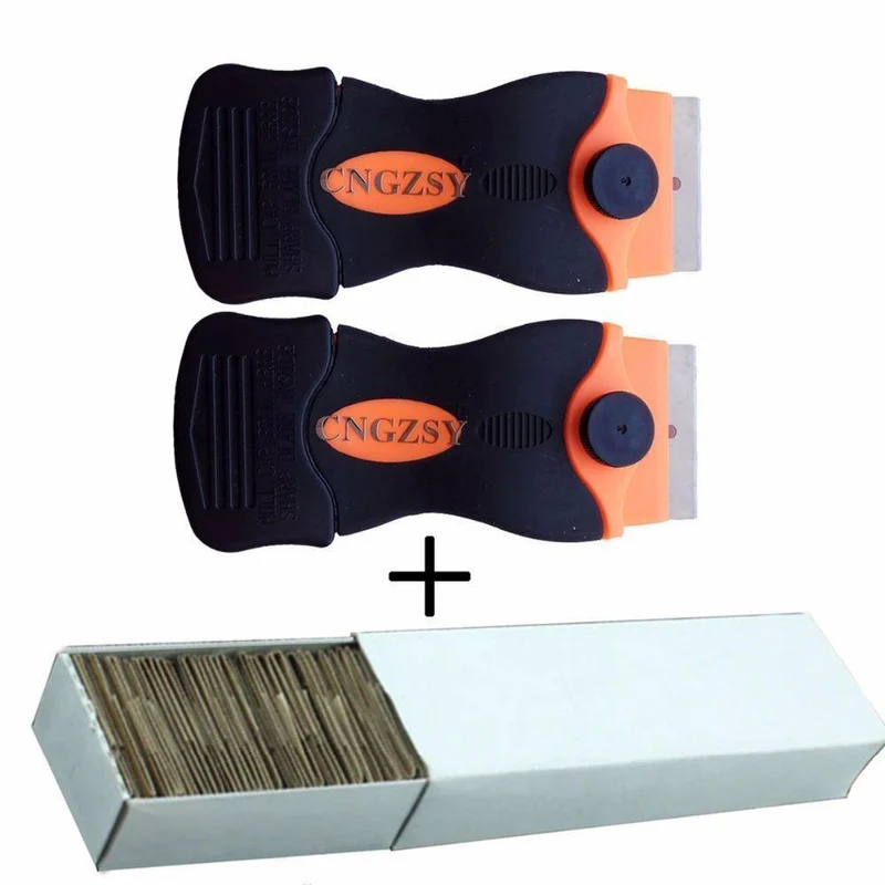 Car Wrap Tools Fensterreinigung Rasierklinge Ersatzklinge Mobiler Bildschirmreiniger Glasofen Keramik-Entferner 2E12 + E13