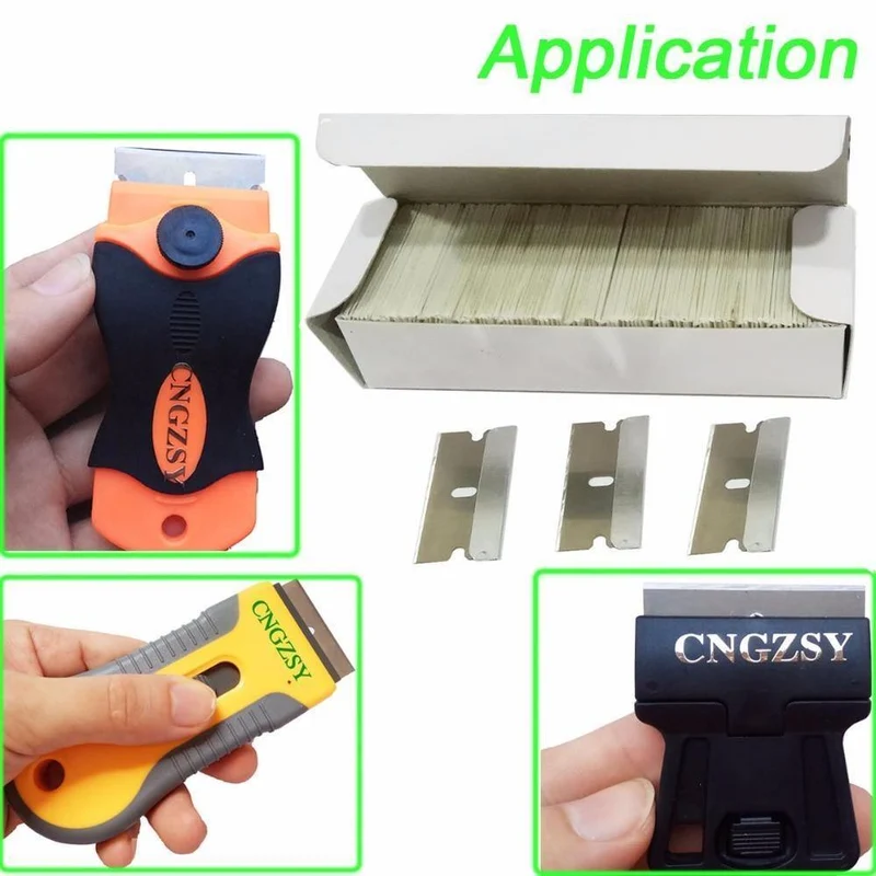 Car Wrap Tools Fensterreinigung Rasierklinge Ersatzklinge Mobiler Bildschirmreiniger Glasofen Keramik-Entferner 2E12 + E13