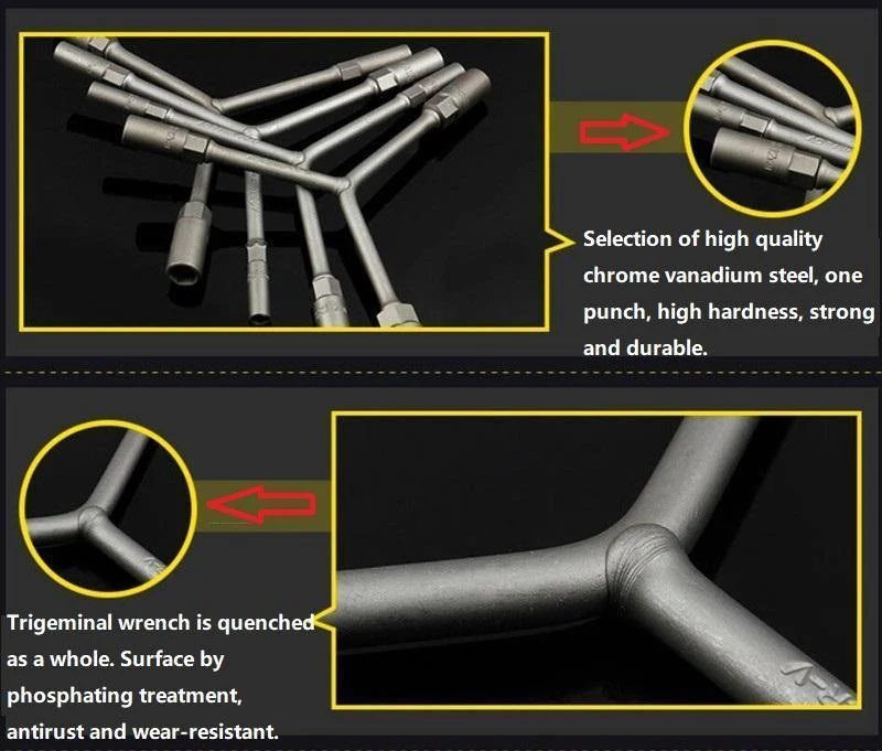 4 Teile/satz 8-19mm Rad Steckschlüssel Y Typ Drehmoment Spanner Universal Schlüssel Multi-größe Auto Reparatur werkzeug Hohe Qualität