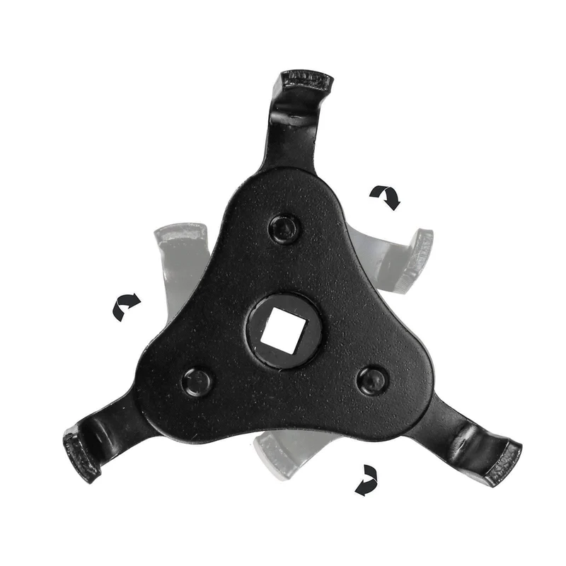 55-108mm Ölfilter Schraubenschlüssel 3 Jaw Einstellbare Auto Removal Tool Triangle Remover Für 13mm 1/2 '' 9.5mm 3/8 "Antrieb