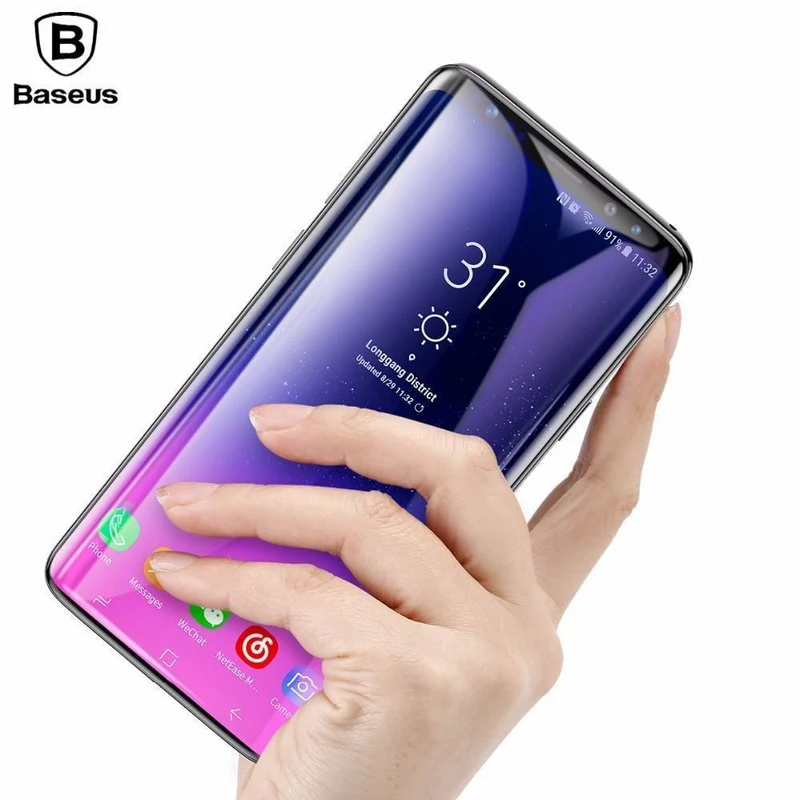 Baseus 3D Displayschutz aus gehärtetem Glas für Samsung Galaxy S9 S9 Plus Vollabdeckung gehärteter Schutzglasfilm für Galaxy S9